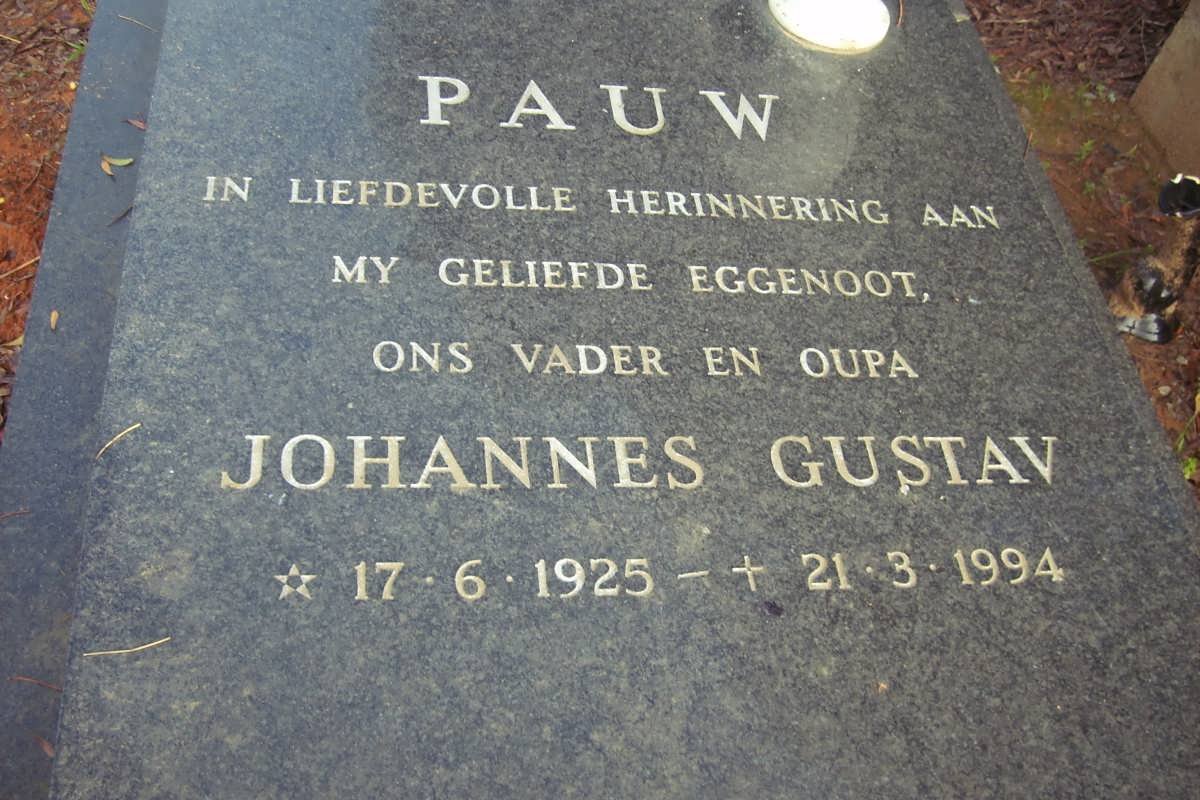 PAUW Johannes Gustav 1925-1994