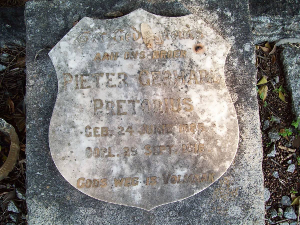 PRETORIUS Pieter Gerhard 1885-1916