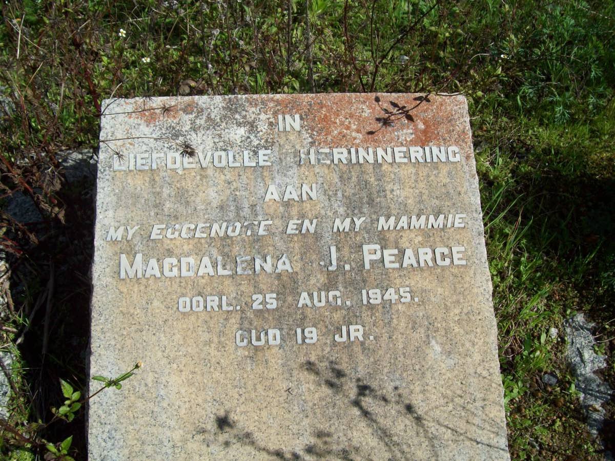 PEARCE Magdalena J. -1945