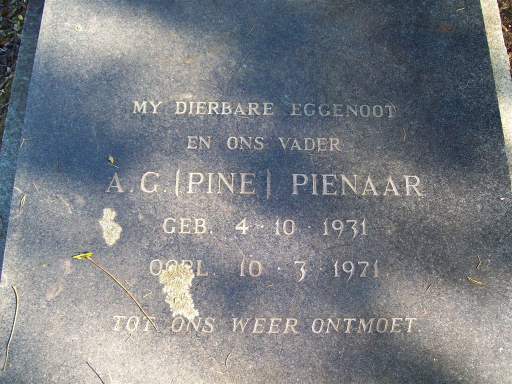 PIENAAR A.G. 1931-1971