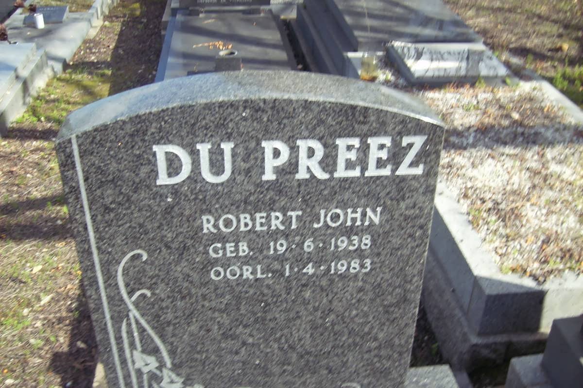 PREEZ Robert John, du 1938-1983