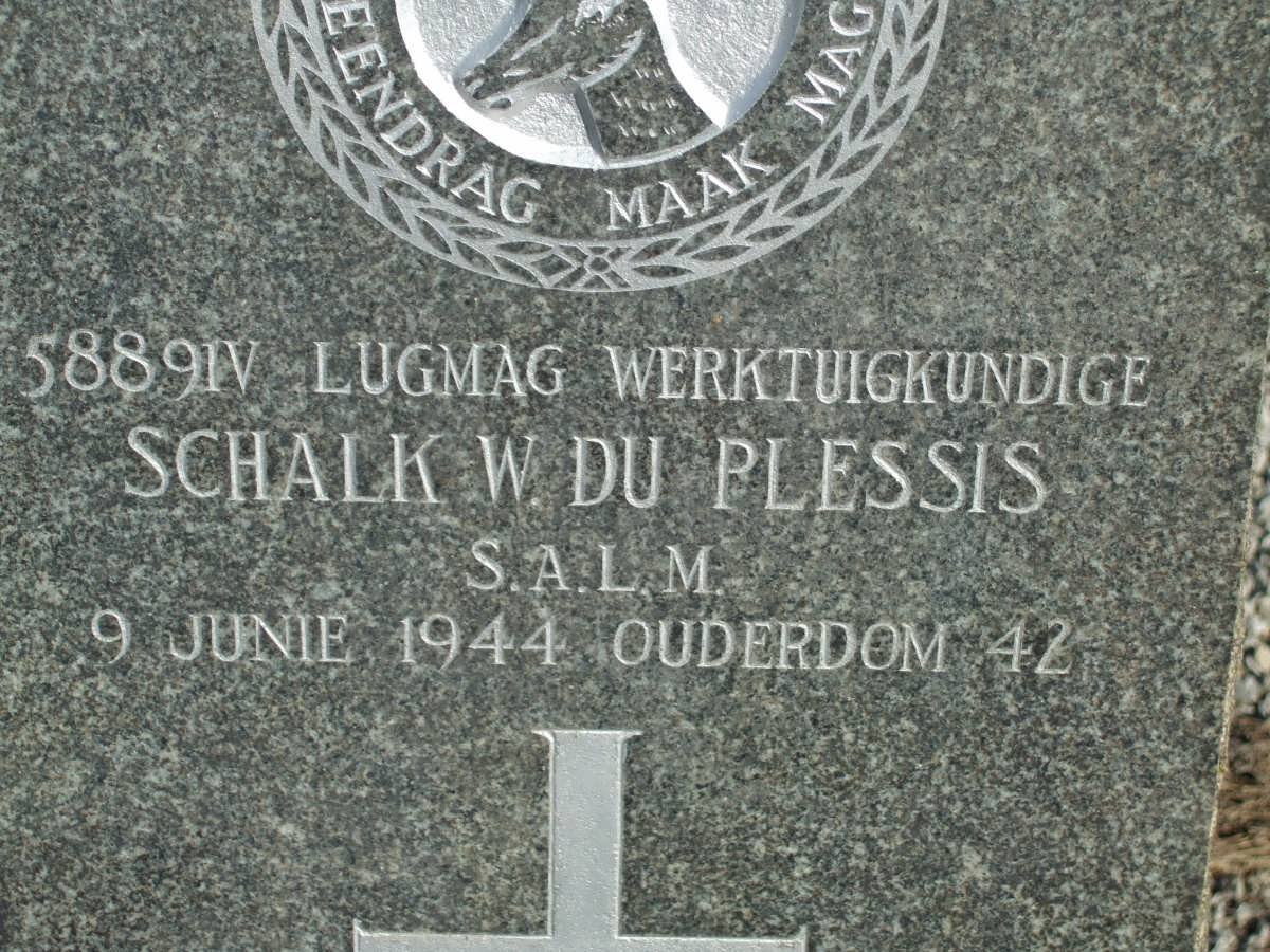 PLESSIS Schalk W., du -1944