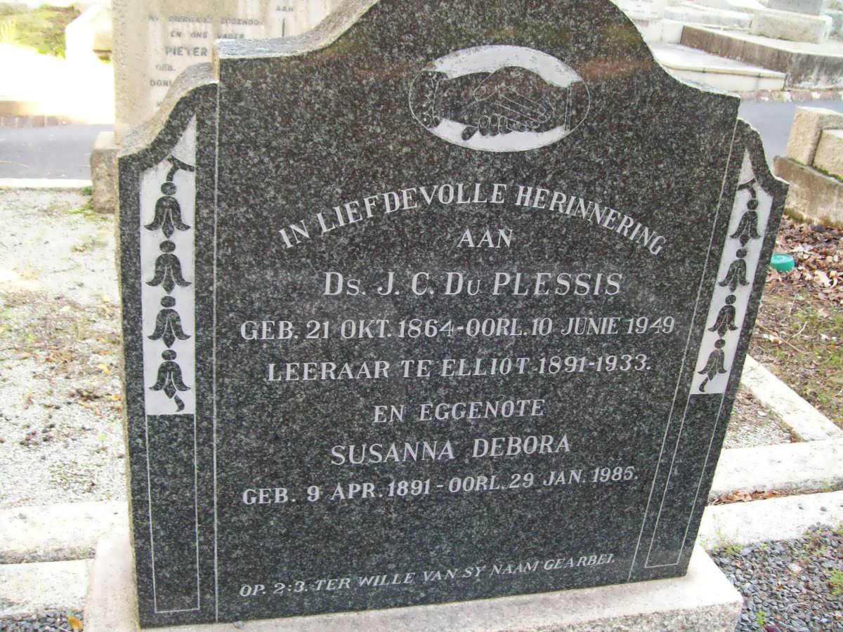 PLESSIS J.C., du 1864-1949 &amp; Susanna Debora 1891-1985