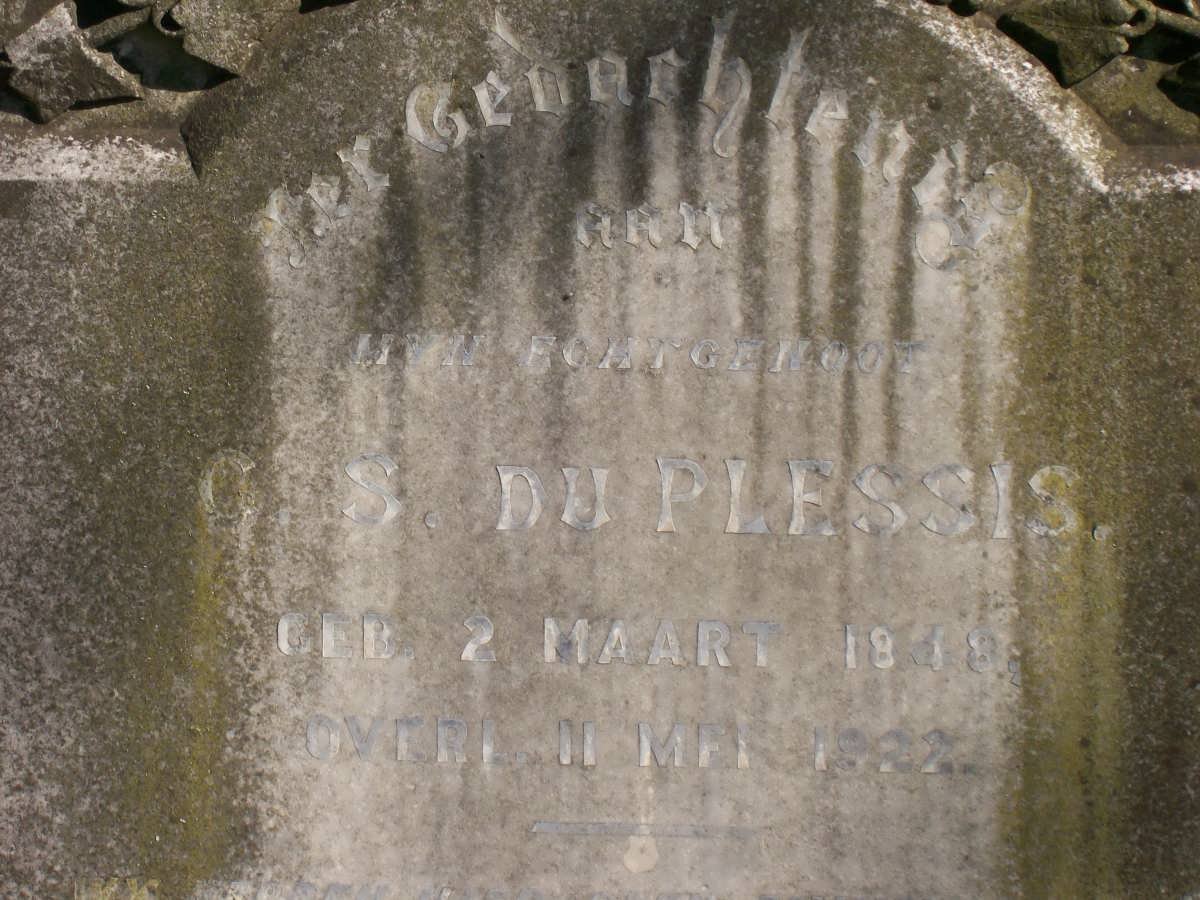 PLESSIS G.S., du 1948-1922 &amp; A.J. LOUW 1856-1934