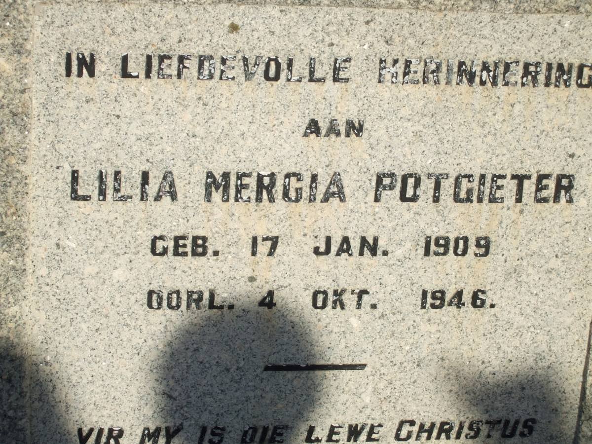 POTGIETER Lilia Mercia 1909-1946