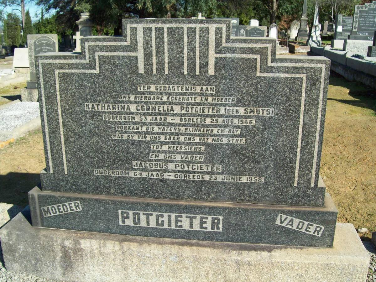 POTGIETER Jacobus -1958 &amp; Katharina Cornelia SMUTS -1946