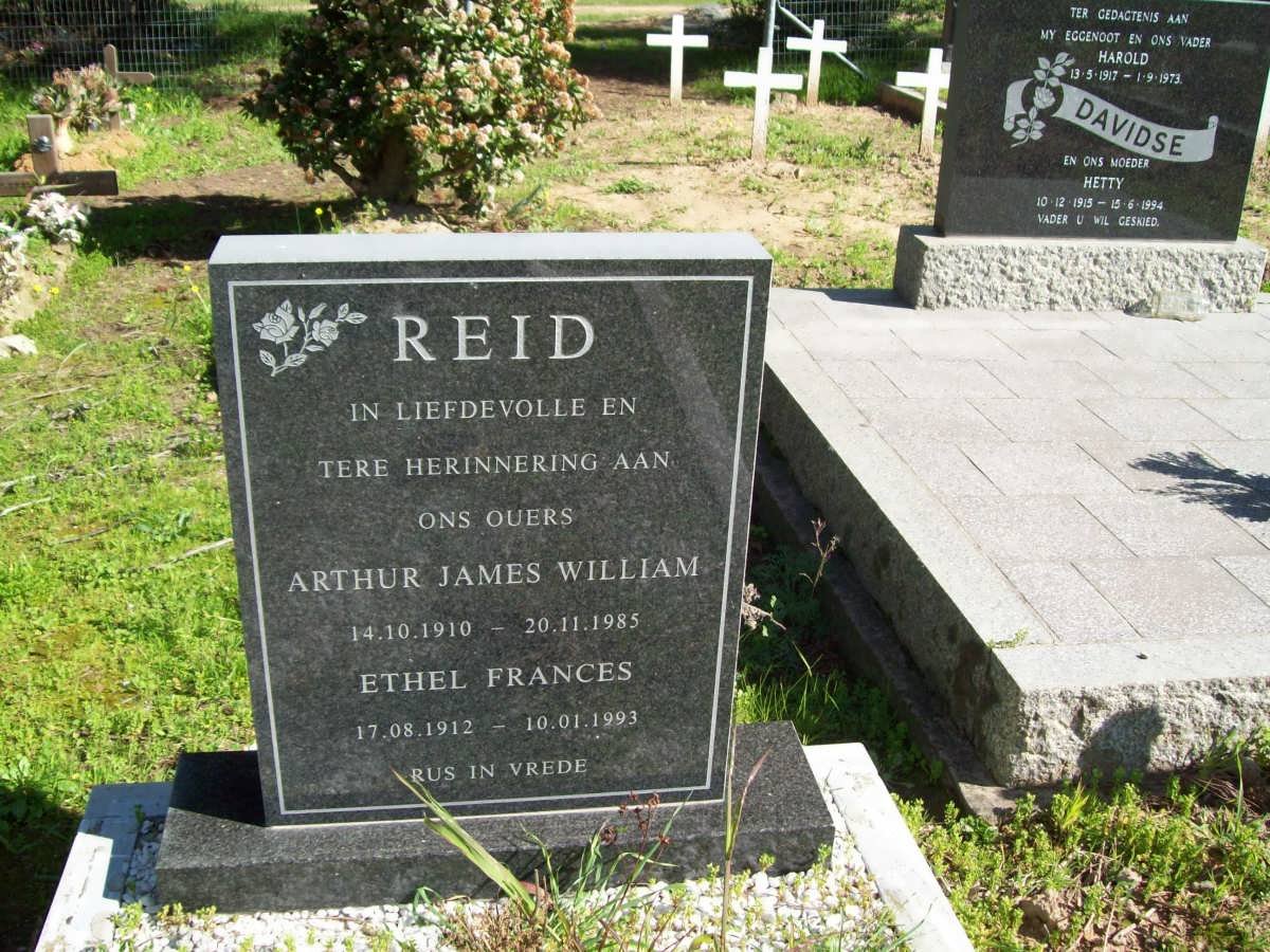 REID Arthur James William 1910-1985 &amp; Ethel Frances 1912-1993