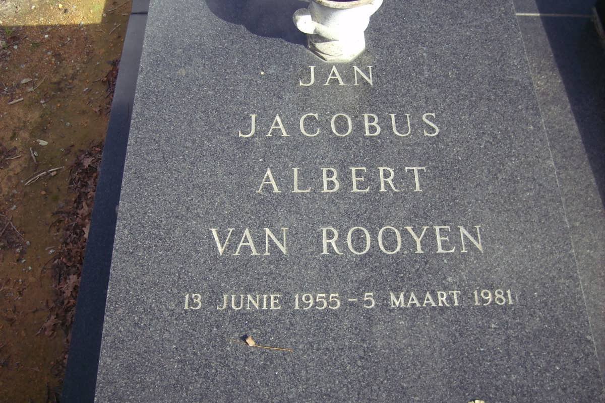 ROOYEN Jan Jacobus Albertus, van 1955-1981