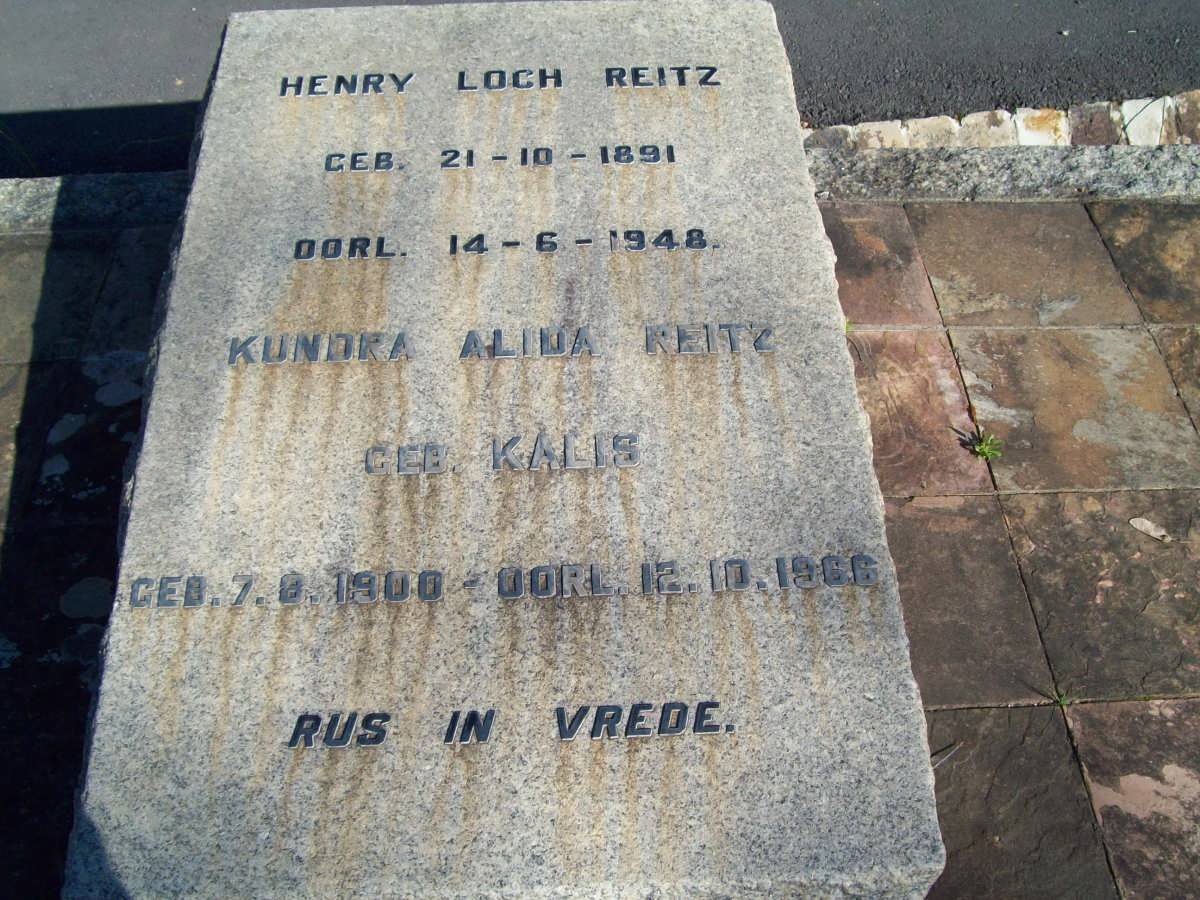 REITZ Henry Loch 1891-1948 &amp; Kundra Alida KALIS 1900-1966