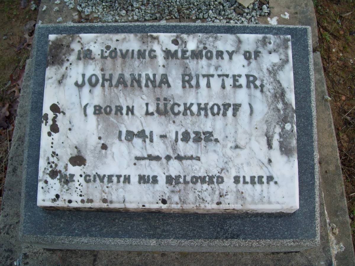 RITTER Johanna nee LUCKHOFF 1841-1922
