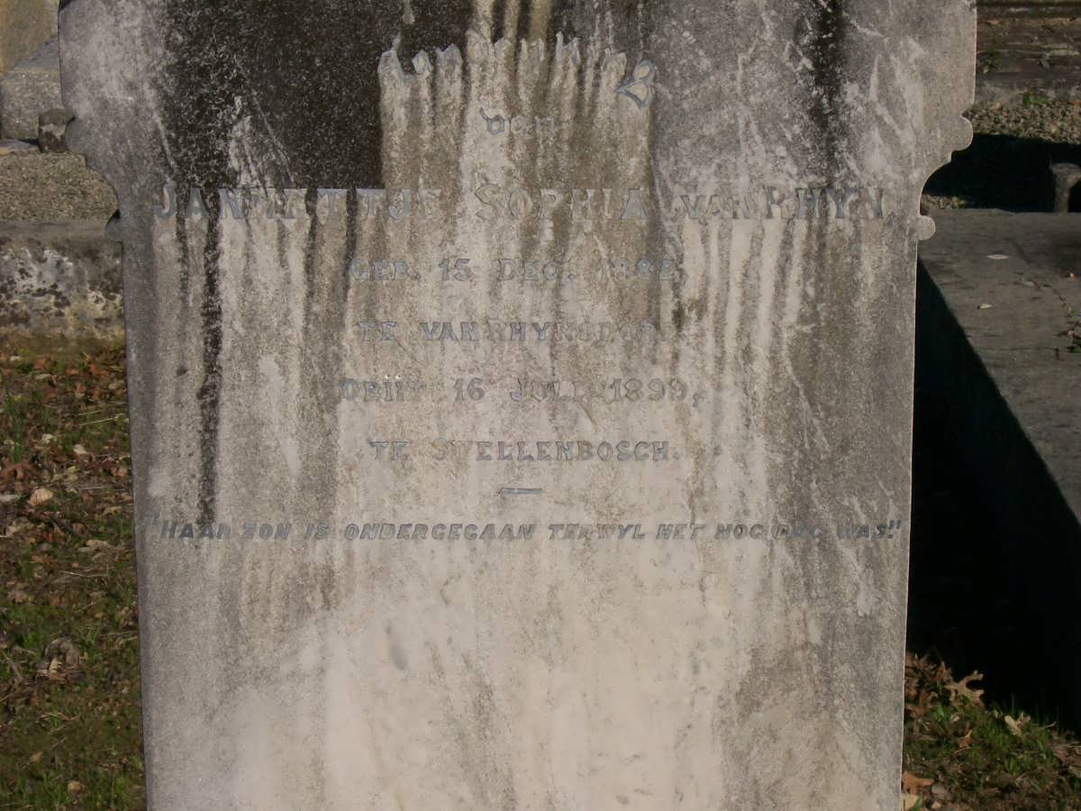 RHYN Janetta Sophia, van 1882-1889