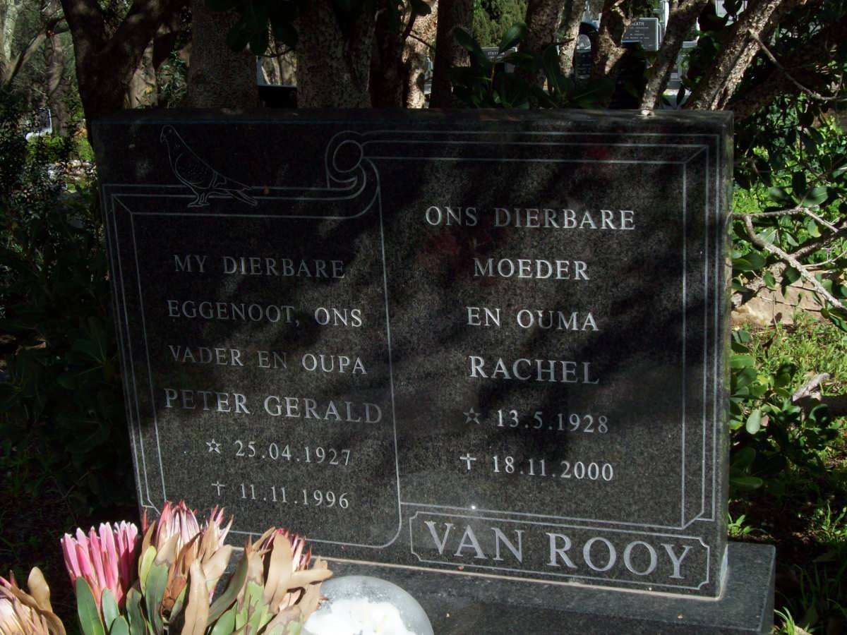 ROOY Peter Gerald, van 1927-1996 &amp; Rachel 1928-2000