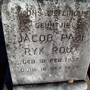 ROUX Jacob Paul Ryk 1932-1932