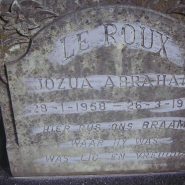 ROUX Jozua Abraham, le 1958-1978