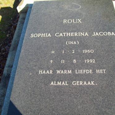ROUX Sophia Catharina Jacoba 1960-1992