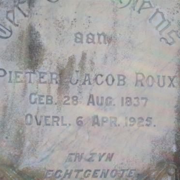 ROUX Pieter Jacob 1837-1925