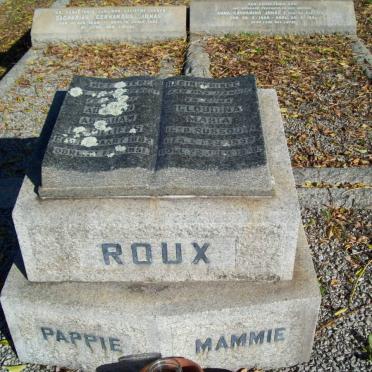 ROUX Adriaan Abraham de Villiers 1882-1951 &amp; Gloudina Maria ROSSOUW 1898-19?8