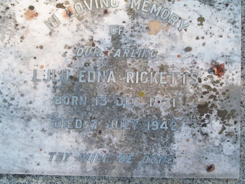 RICKETTS Lulu Edna 1931-1942