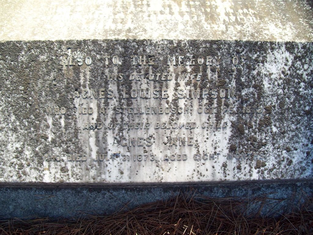 SIMPSON Agnes Louise -1872 :: SIMPSON Agnes Jane -1873