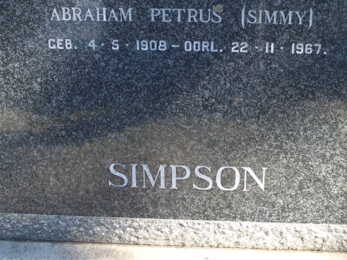 SIMPSON Abraham Petrus 1908-1967