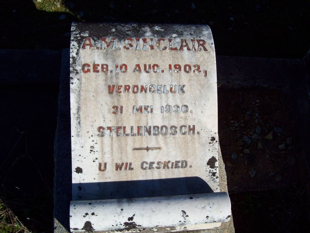 SINCLAIR A.M. 1902-1930