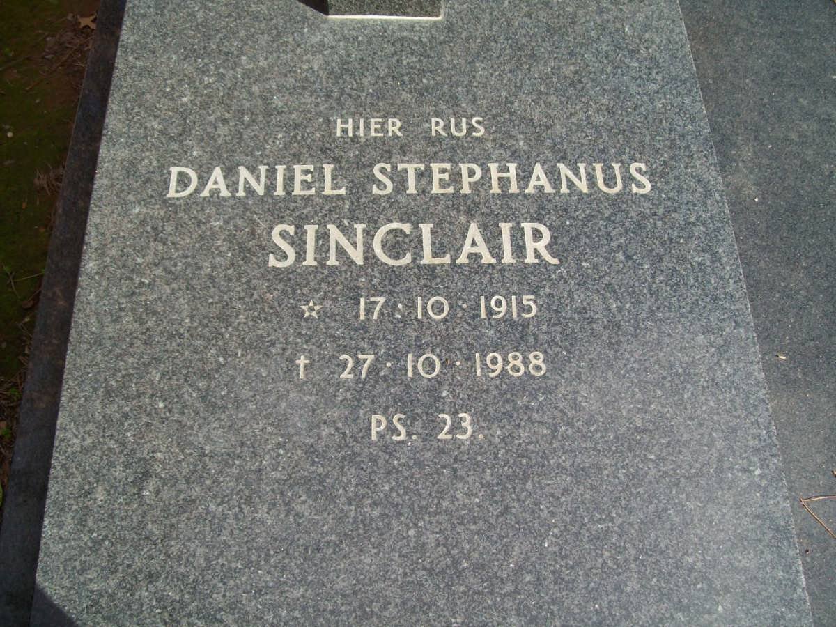 SINCLAIR Daniel Stephanus 1915-1988