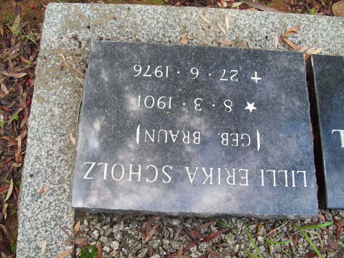 SCHOLZ Lilli Erika nee BRAUN 1901-1976
