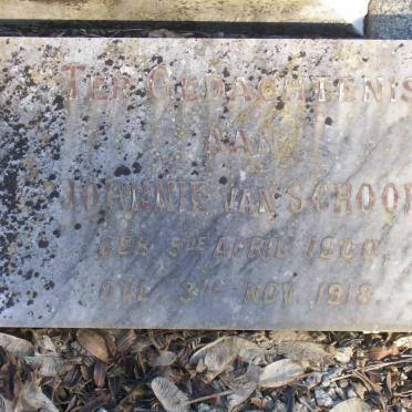 SCHOOR Johnnie, van 1900-1918