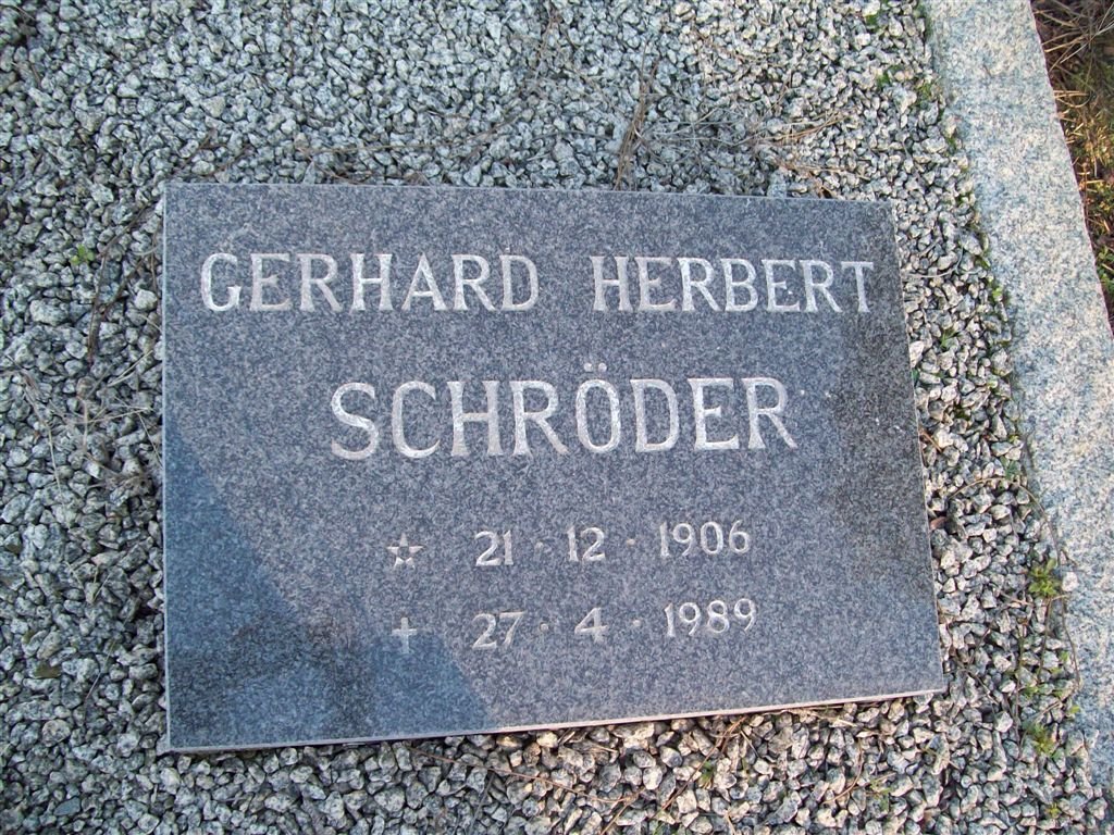SCHRODER Gerhard Herbert 1906-1989