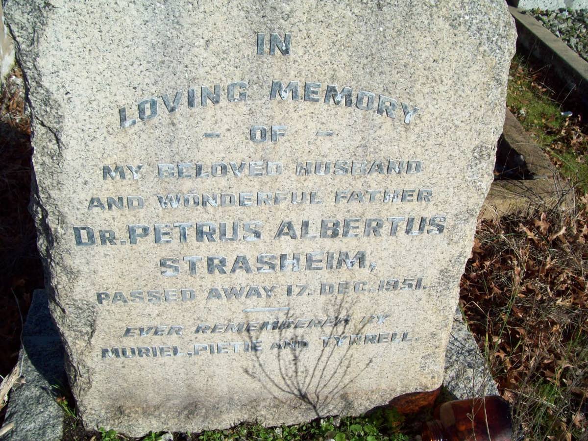 STRASHEIM Petrus Albertus -1951