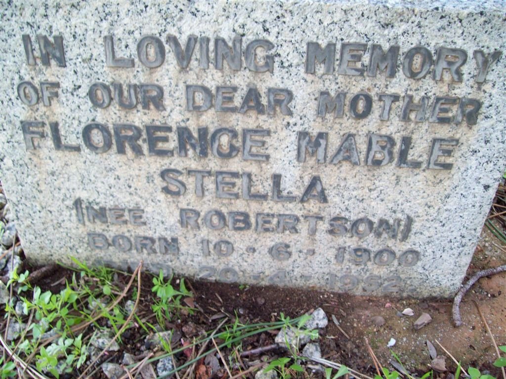 STELLA Florence Mable nee ROBERTSON 1900-1952