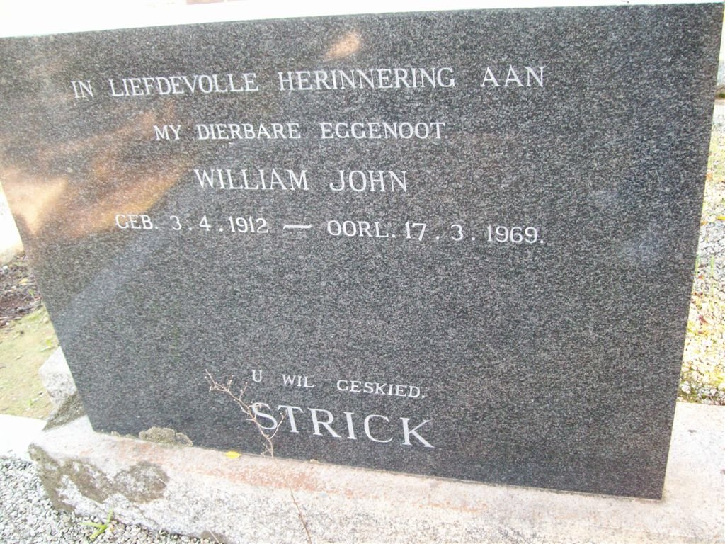 STRICK William John 1912-1969