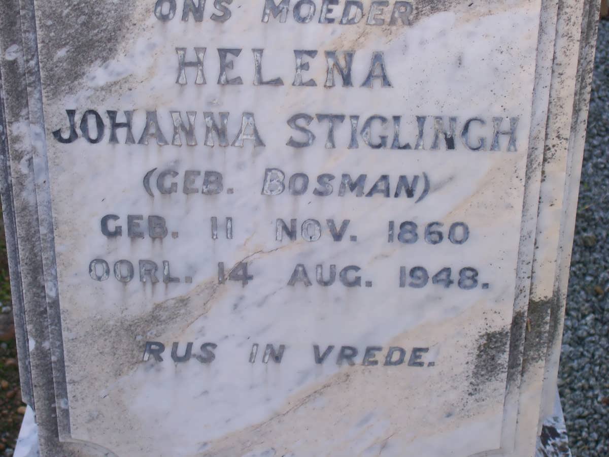 STIGLINGH Helena Johanna nee BOSMAN 1860-1948