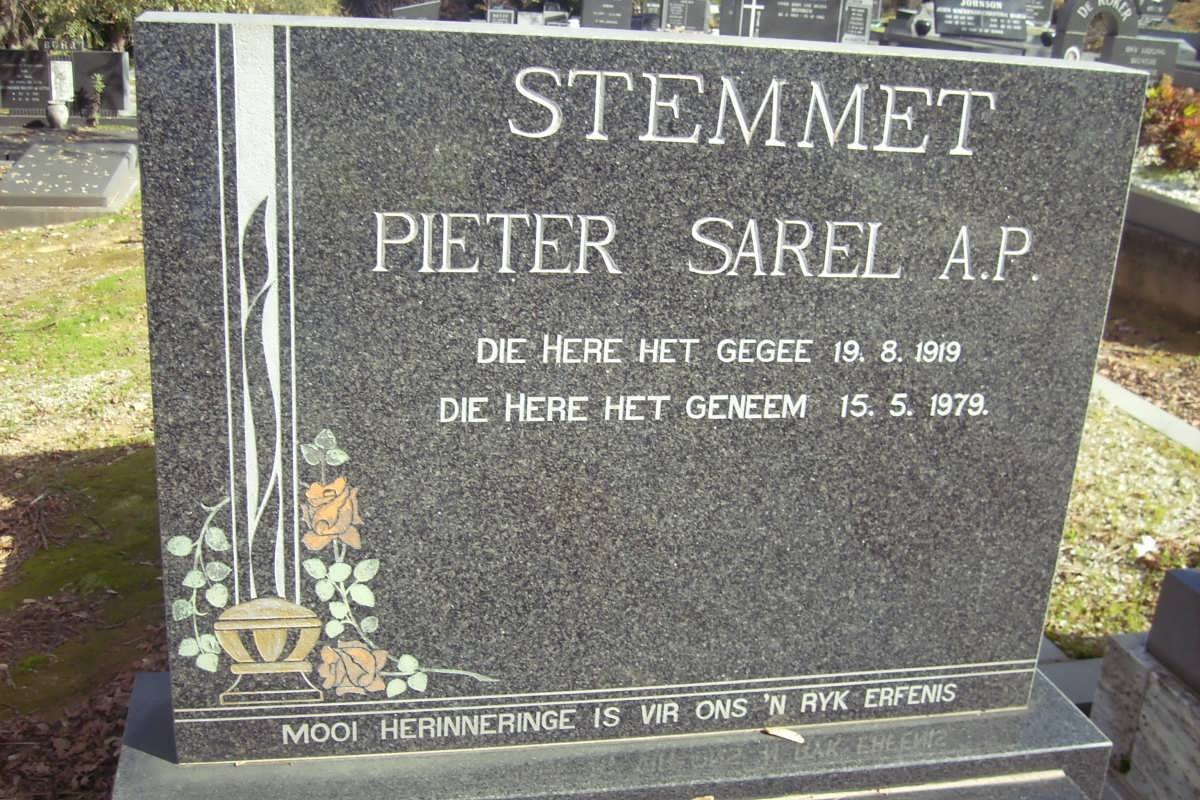 STEMMET Pieter Sarel A.P. 1919-1979