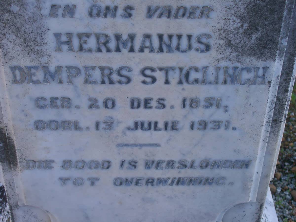 STIGLINGH Hermanus Dempers 1851-1931