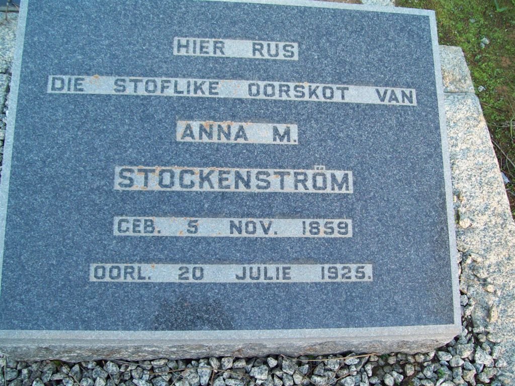STOCKENSTROM Anna M. 1859-1925