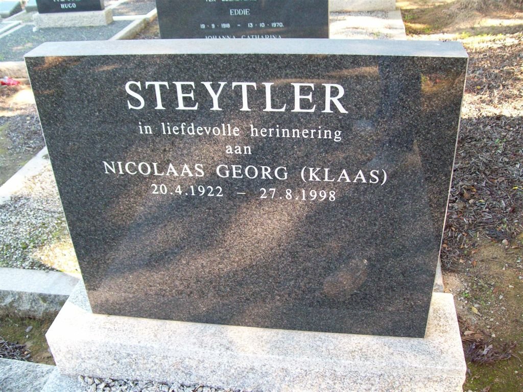 STEYTLER Nicolaas Georg 1922-1998