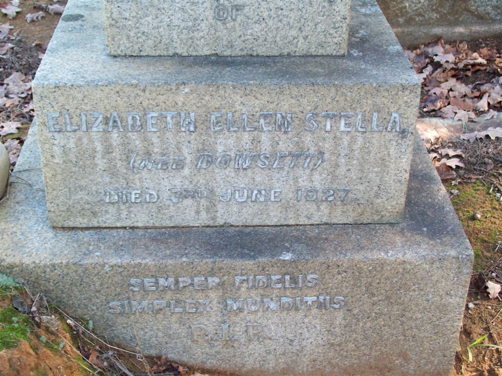 STELLA Elizabeth Ellen nee BOWSETT -1927