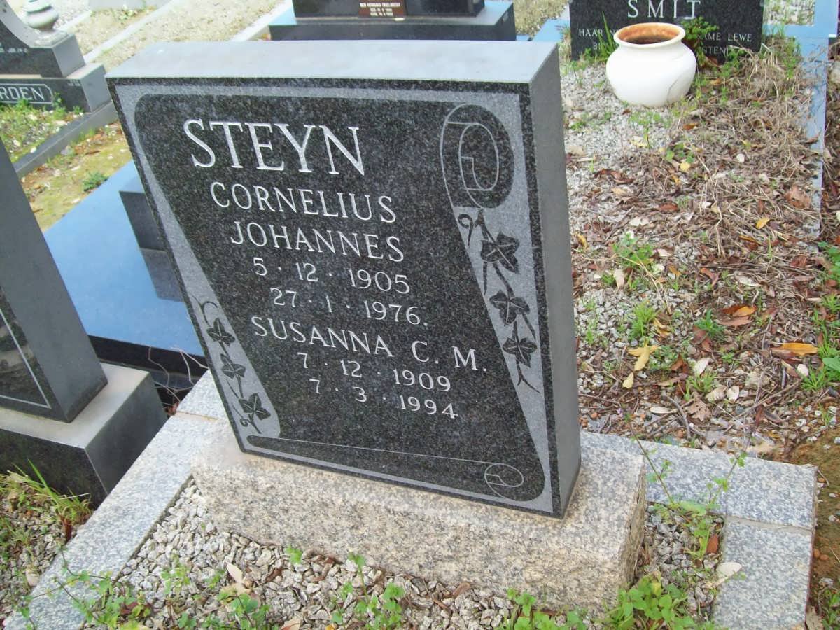 STEYN Cornelius Johannes 1905-1976 &amp; Susanna C.M. 1909-1994