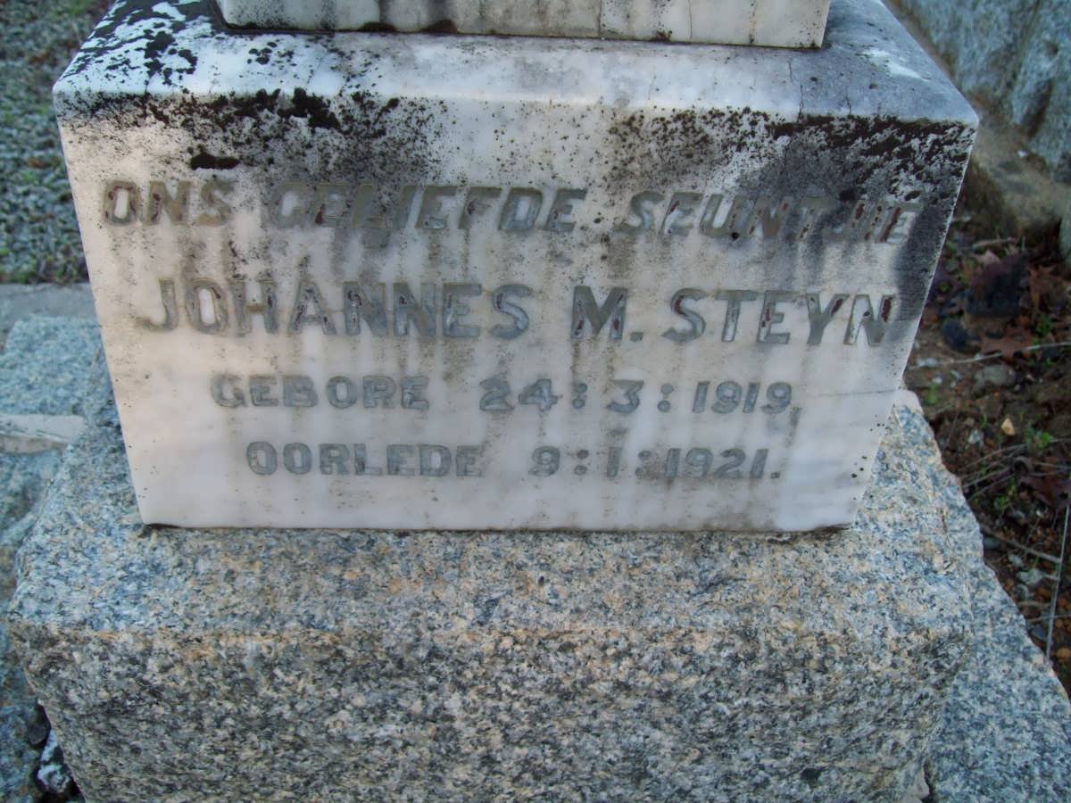 STEYN Johannes M. 1919-1921