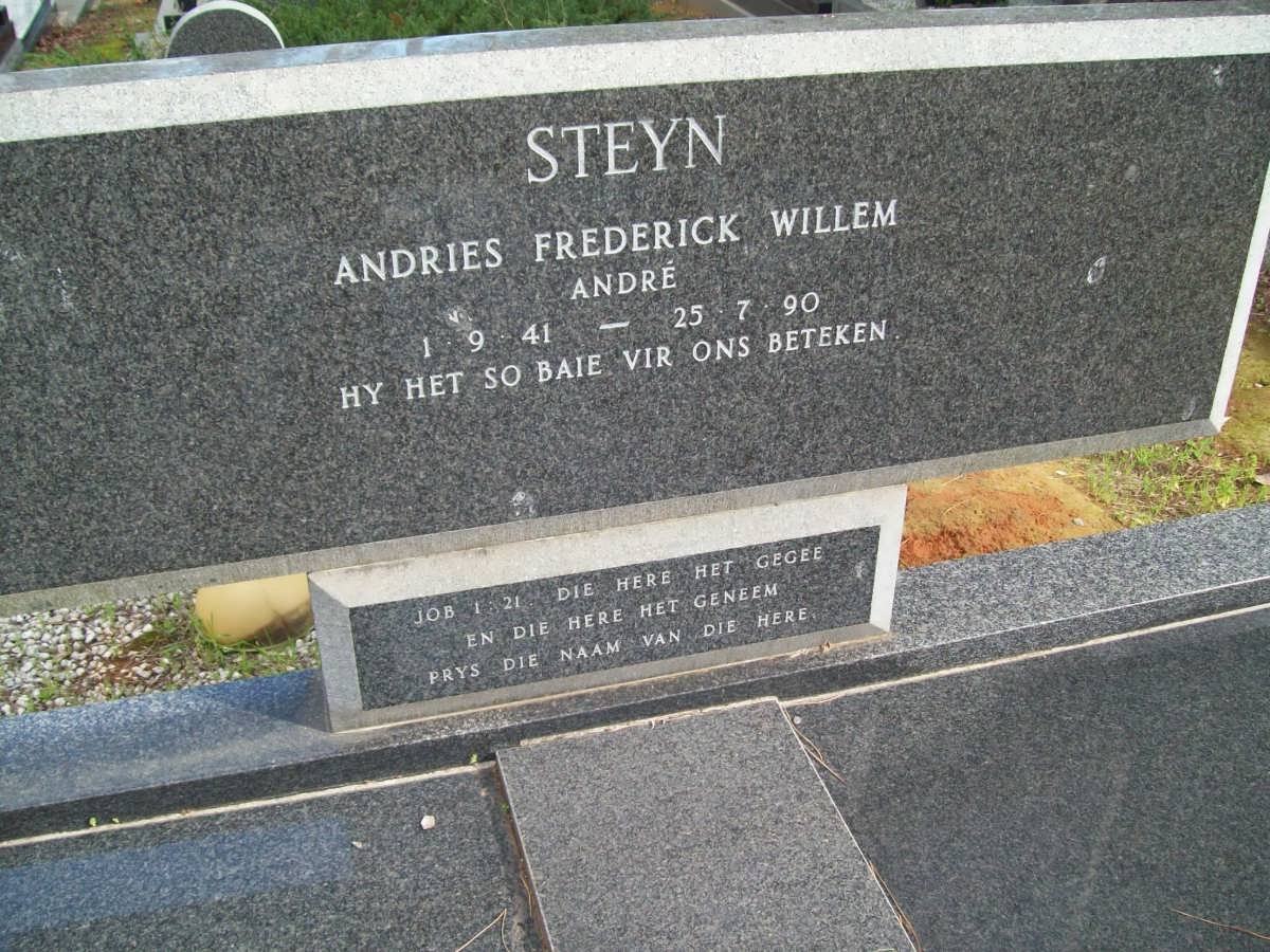 STEYN Andries Frederick Willem 1941-1990