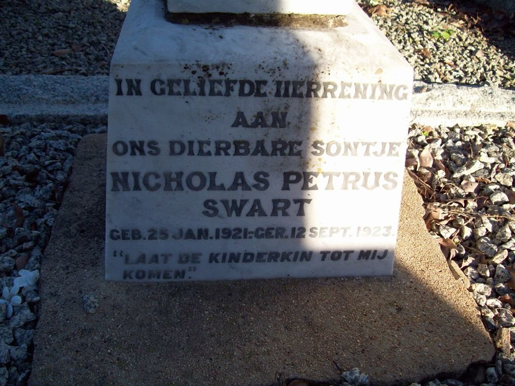 SWART Nicholas Petrus 1921-1923