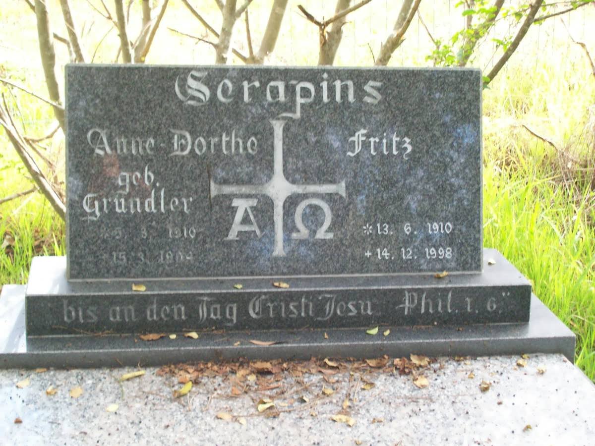 SERAPINS Fritz 1910-1998 &amp; Anne Dorthe GRUNDLER 1910-19?4