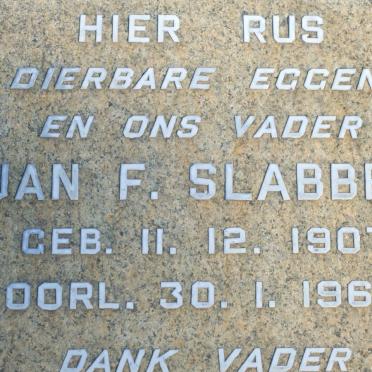 SLABBER Jan F. 1907-1960