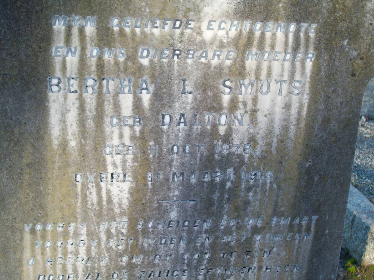 SMUTS Bertha L. nee DALTON 1876-1913
