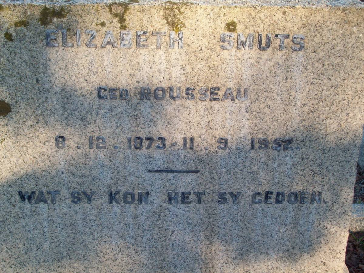 SMUTS Elizabeth nee ROUSSEAU 1873-1952