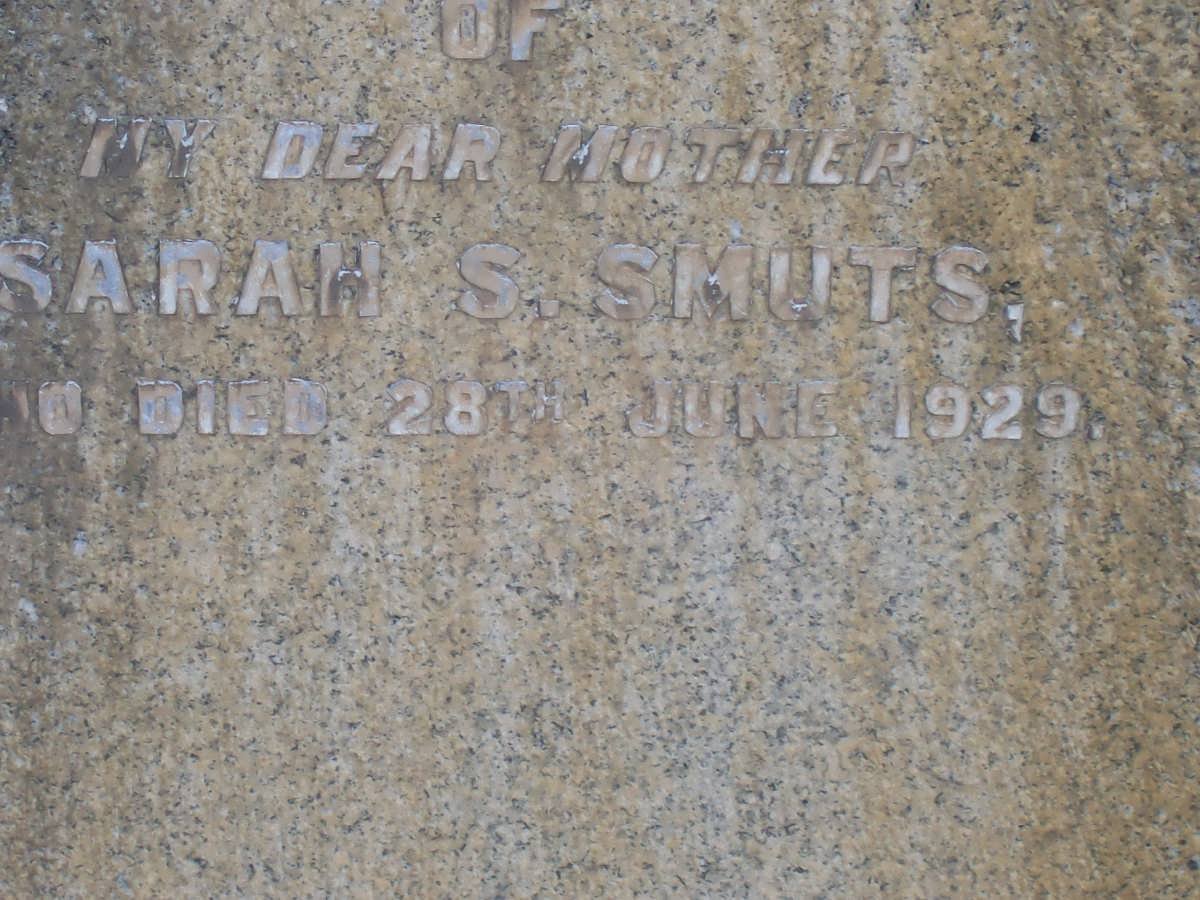SMUTS Sarah S. -1929