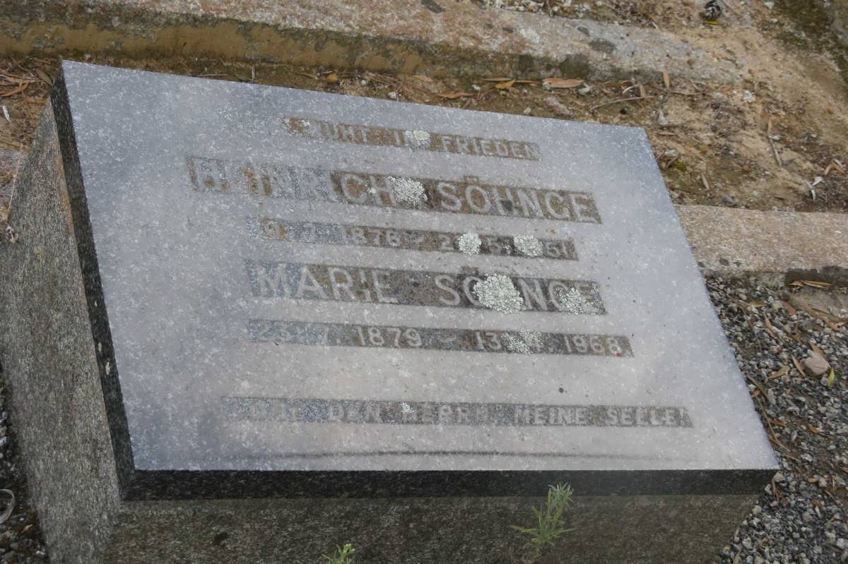 SOHNGE Heinrich 1876-1951 &amp; Marie 1879-1968