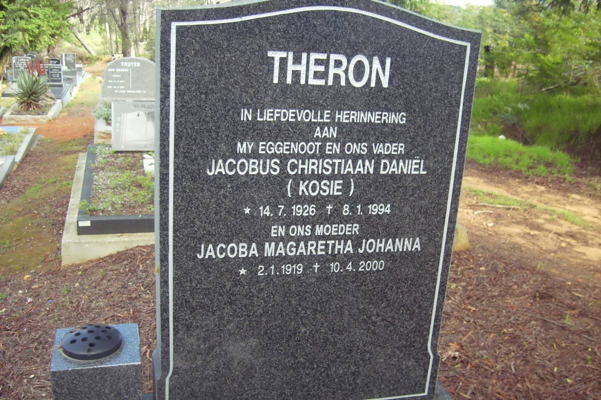 THERON Jacobus Christiaan Daniël &amp; Jacoba Magaretha Johanna 1919-2000