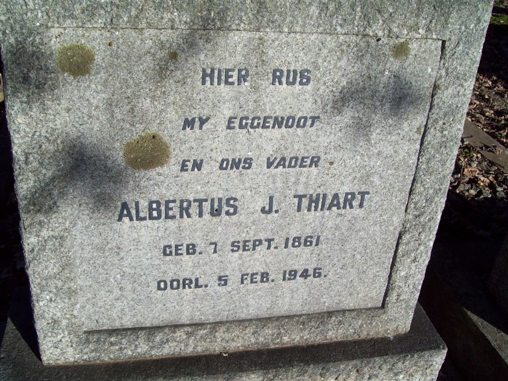 THIART Albertus J. 1861-1946